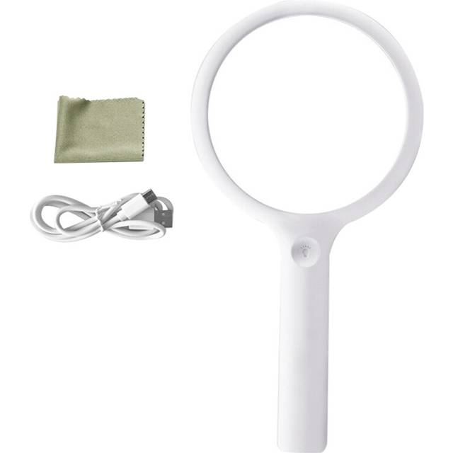 Usb Handheld Magnifying Glass Rechargeable Reading Magnifier Loupe Glasses for Seniors Read Insect and Hobby Observation