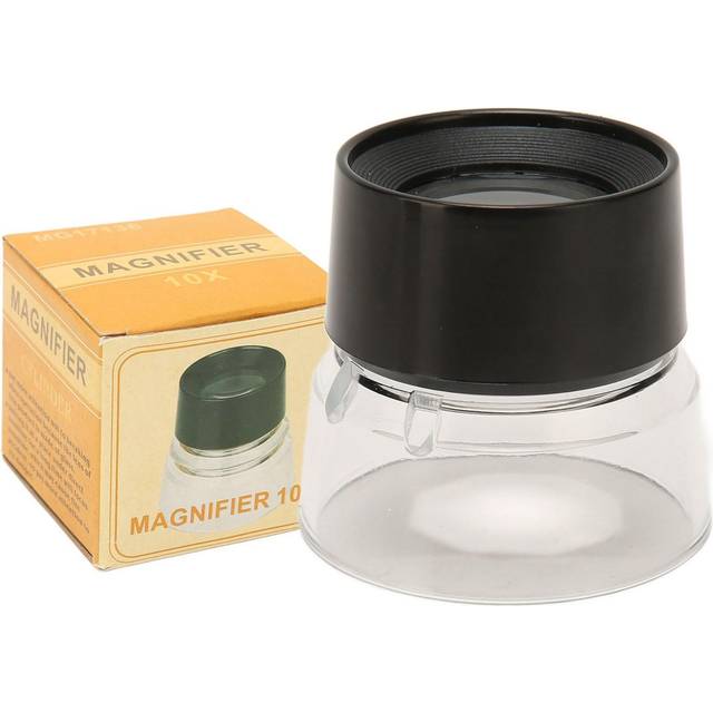 10X Power Stand Magnifier Compact Portable Durable Cylinder Magnifier Desktop Magnifying Glass for