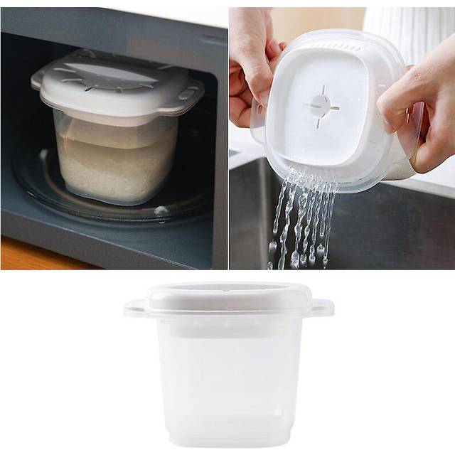 (As show, One size) Microwave Oven Rice Cooker Multifunctional Steamer Soup Cooking Bento Lunch Box SHYTMV
