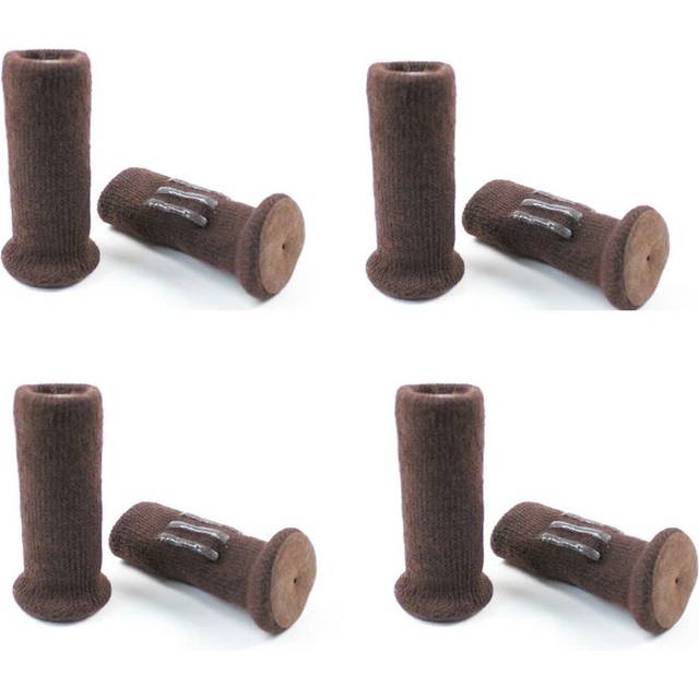 Felt Bottom NancyProtectz Chair Leg Floor Protectors  Patented with Rubberized Grips and Double Layer Felt Pads  (Chocolate Brown) Furniture Sock Cove