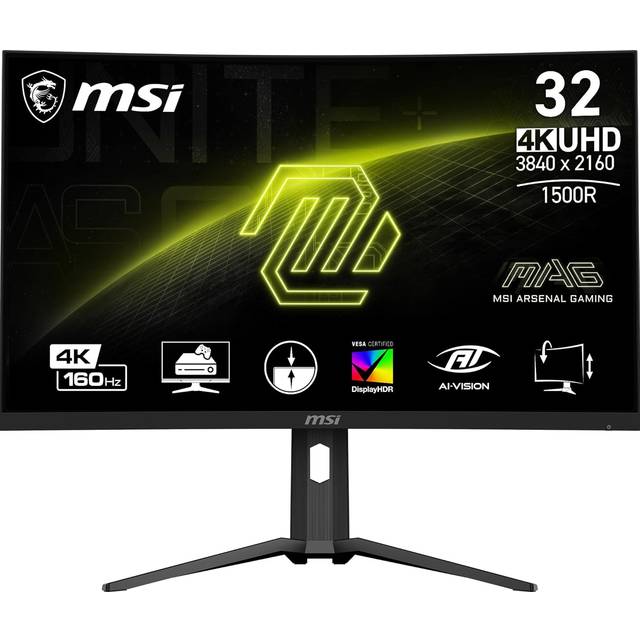 MSI MAG 321CUP 32" Curved UHD 4K 160Hz 1ms FreeSync Premium USB-C Gaming monitor