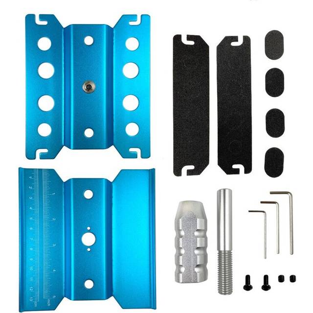 (Blue Heighten) Metal Repair Station Workbench Assembly Platform For TRX-4 Axial SCX10 II RC Crawler 1/10 1/8 1/12 RC
