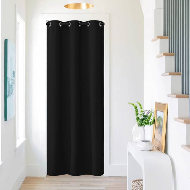 NICETOWN Door Curtain for Doorways  Blackout Privacy Doorway Curtains for Bedroom Closet Door  80 inches Long Temporay Door Cover Portable Curtains fo