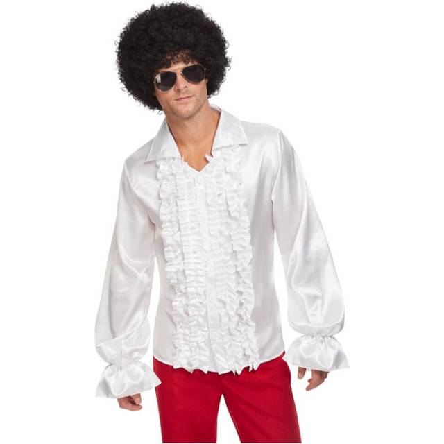 Smiffys Mens 60s Ruffled Shirt XL vit