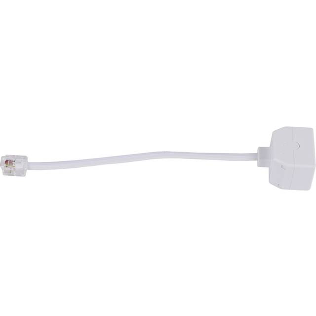 RJ11 6P4C phone splitter 1 male 2 female - white