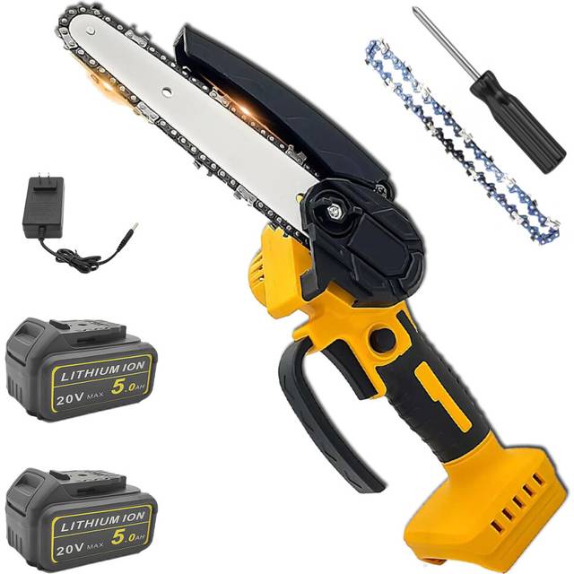 Cordless Mini Chainsaw 6Inch + 2Battery 5.0A+Charger-Dewalt Compatible