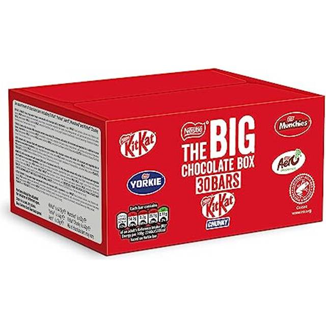 Nestle ? The Big Chocolate Box, 30 x Chocolate Bars ? KitKat, KitKat Chunky, Yorkie, Aero, Munchies ? Chocolate Sharing Gift, 1.3kg