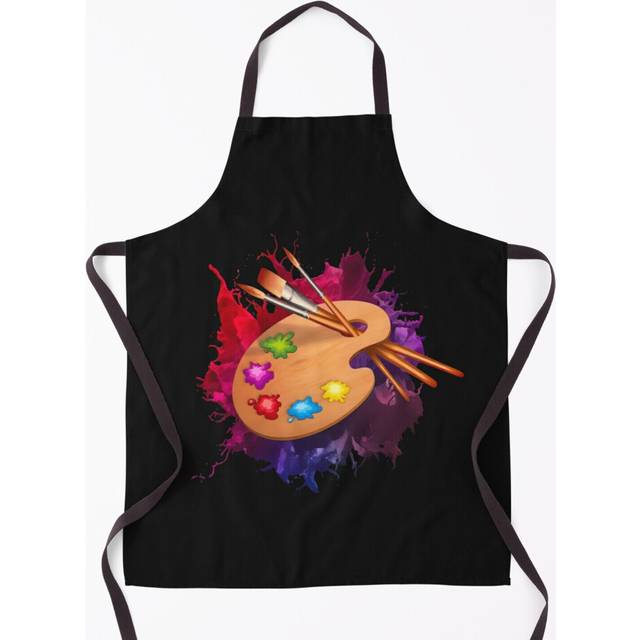 Splash Painting Palette Grill Aprons for Kitchen BBQ Chef