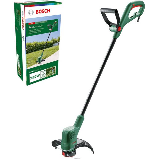 Bosch Home and Garden Electric Grass Trimmer EasyGrassCut 26 (280 Watt, cutting diameter 26 cm, Weight: 2 kg, in carton packaging)
