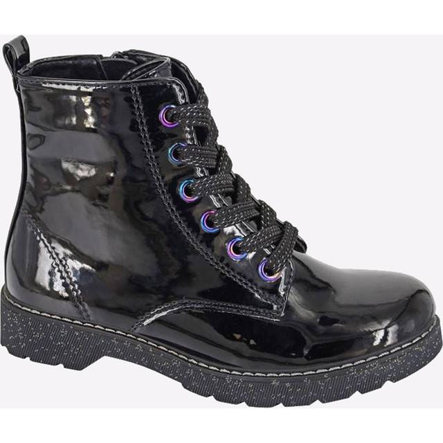 Cipriata Adria 6 Eye Glitter Kids Girls Boots | Boots  | Black  | UK Size 9