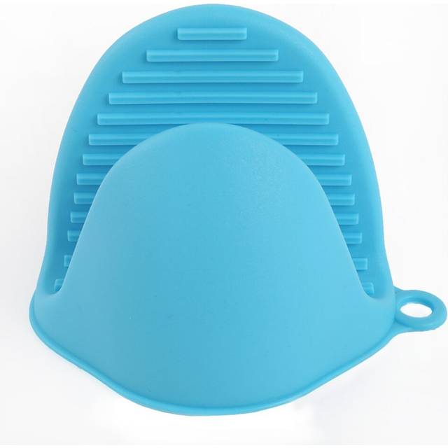 (blue) 1Pc Kitchen Silicone Heat Resistant Gloves Clips Insulation Non Stick Anti-slip Grips Bowl Pot Clips Cooking Baking Oven Mitts