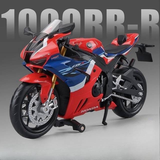 (Red) 1/12 Honda CBR 1000RR Fireblade Toy Motorcycle RMZ City Diecast Metal Model Racing Miniature Collection Gift For