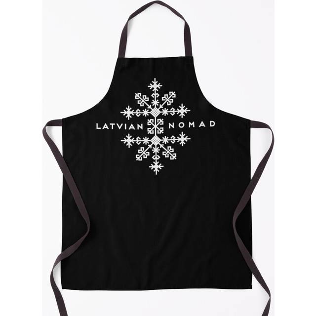 Latvian Nomad White Grill Aprons for Kitchen BBQ Chef