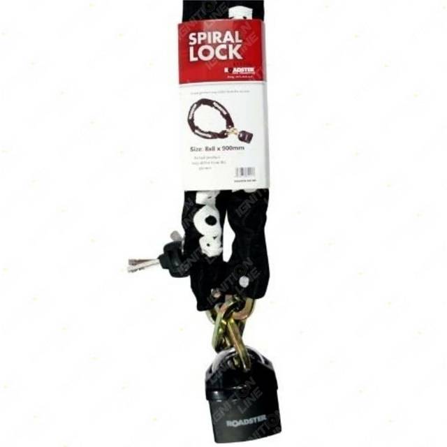 Roadster Heavy Duty Chain Lock Motorcycle Scooter Bikes Padlock 8mm x 900mm