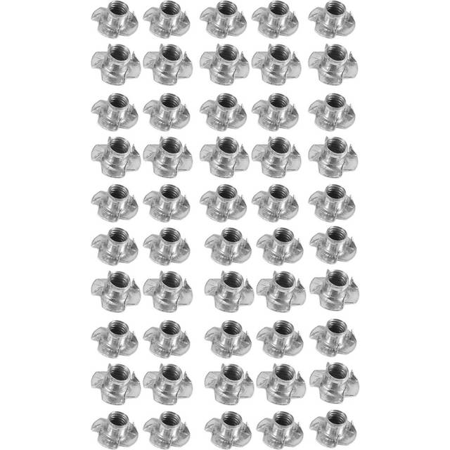 50pcs M8 metal Captive T Nuts Pronged Tee Blind Nuts Metric