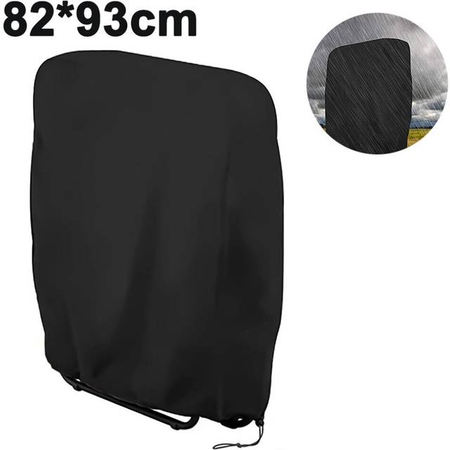 Folding chair cover protective cover, lounger hood 190D Foldable deck chair cover waterproof, windproof, UV-resistant-Black