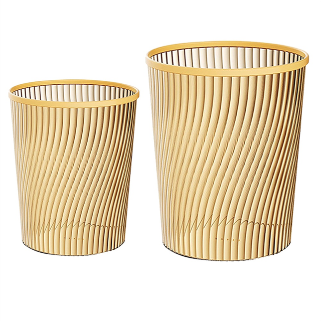 Elegant Trash Can Large Capacity Wastebasket Light Luxury Office