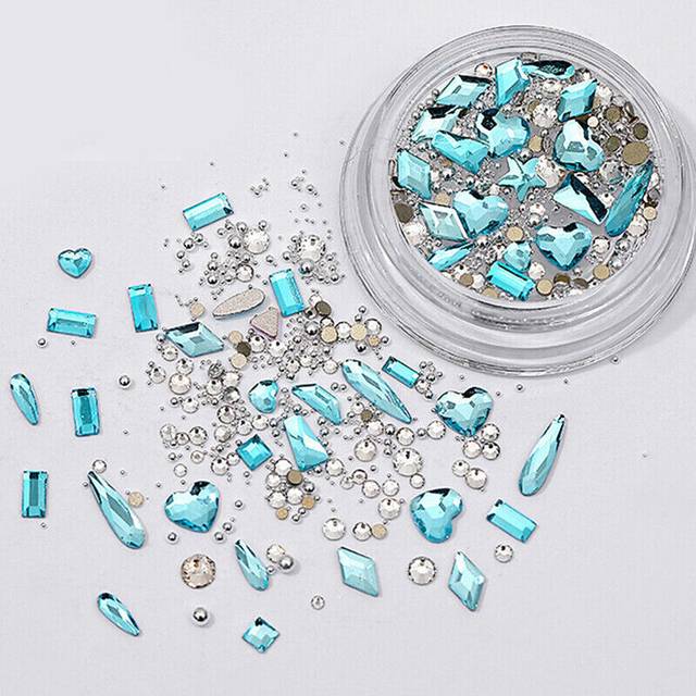 Crystal AB Rhinestone Flat Back Loose Diamante Glass Gems Nail Art Craft Decor #