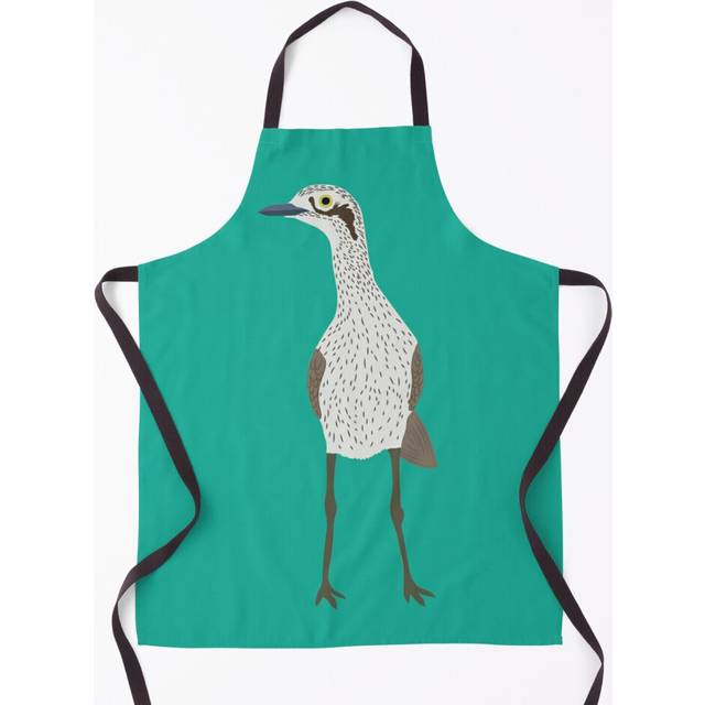 Bush Stone-Curlew on Turquoise Grill Aprons for Kitchen BBQ Chef