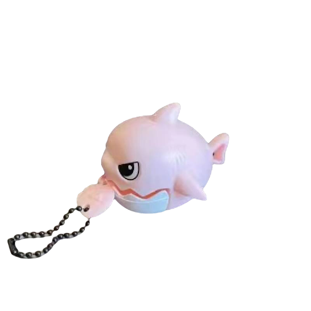 (Pink Keychain) Keychain Dinosaur Shark Rope Toy Plastic Material Hanging Ornament Gift For Kids
