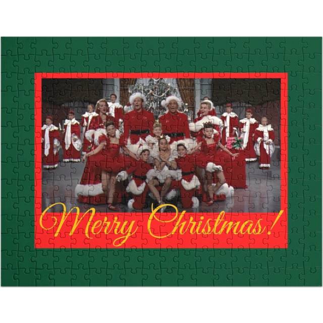 (Christmas, White, Santa, Bing, Kaye, joy, snow, inn, merry, tree=4066) Jigsaw Puzzle Wooden 300-Piece for Adults Kids Seniors- Home Decor Family Acti