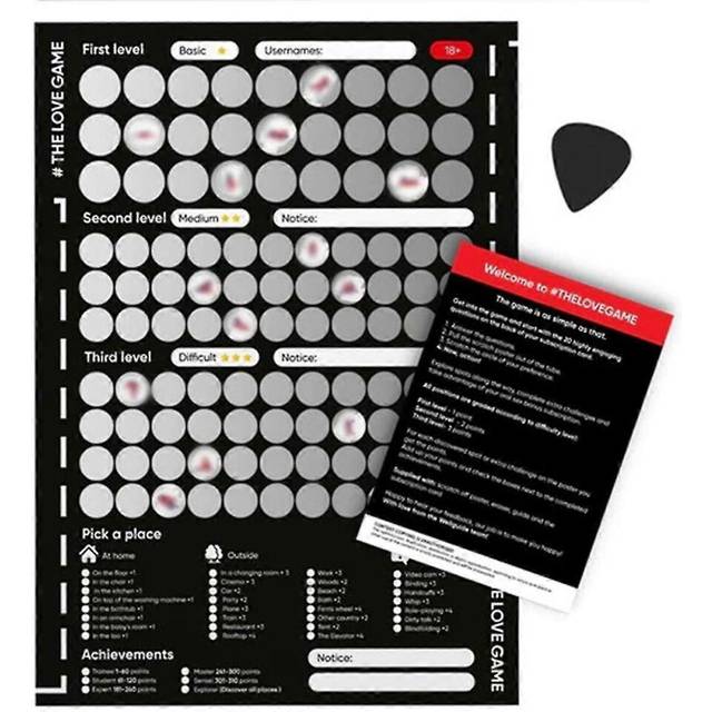 (As show, One size) Game Scratch Off Poster Game For Couples Valentine&#39;s Day Gifts Wall Poster Her And For Her