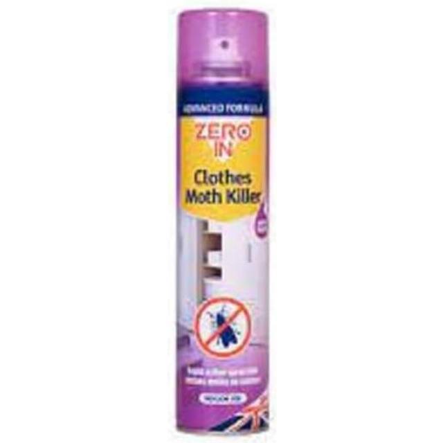 Clothes Moth Killer (300 ml Aerosol, Transparent, Surface Treatment Spray, Kills Clothing Moths, Larvae and Eggs in