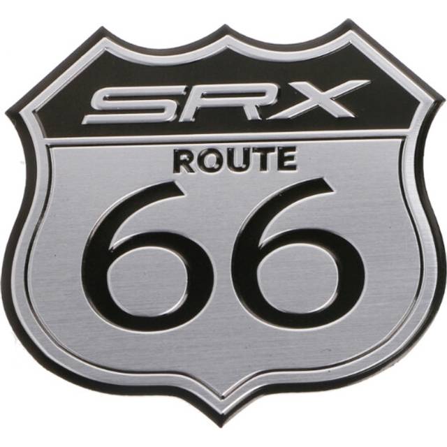 (army green) Car-Styling 3D Car Badge Emblem Sticker Decal Metal Route 66 US For Cadillac