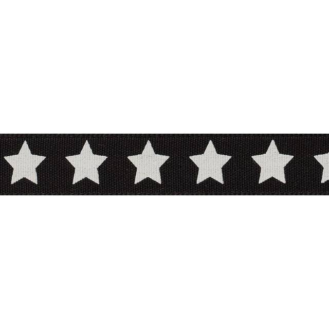 Berisfords 15mm Magic Star Christmas Ribbon - Graphite - per metre