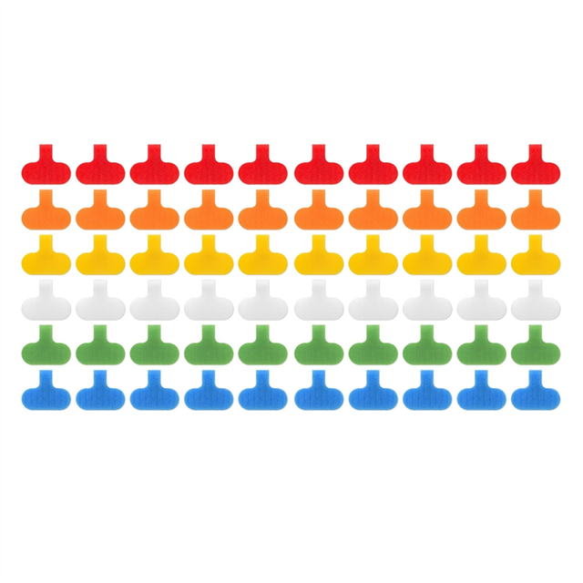 60 PCS Cable Labels Cord Labels Multi-Color Write On Wire Labels Tags