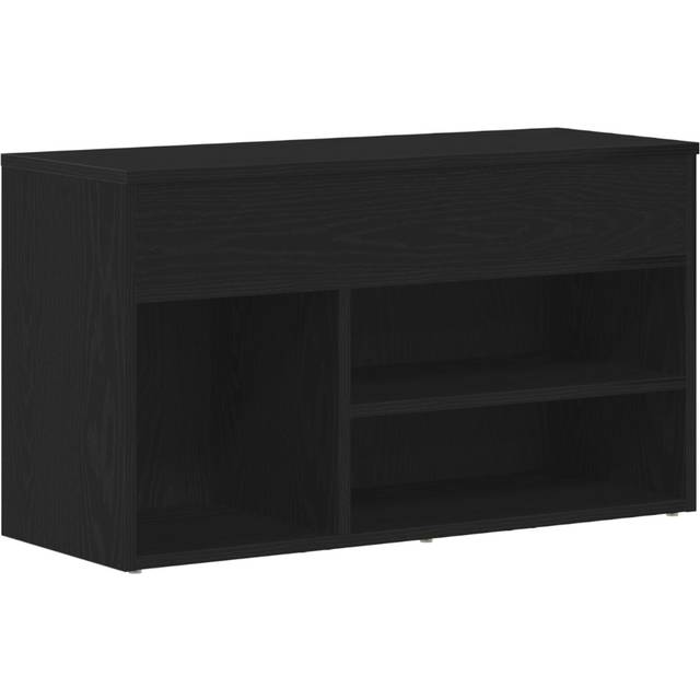 vidaXL Hallbänk svart ek 60x30x45 cm byggt trä