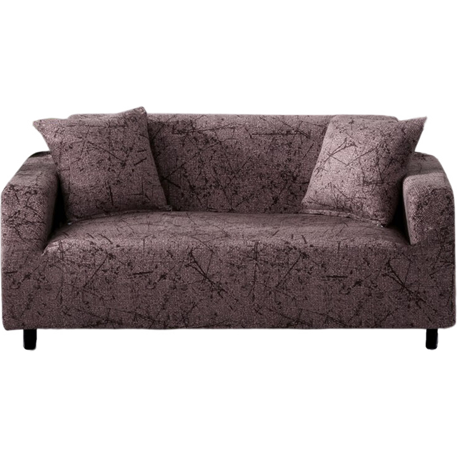 4 Seater Sofa Cover Chocolate Brown Elastic Stretchable Slipcover For Living Room Slipcovers