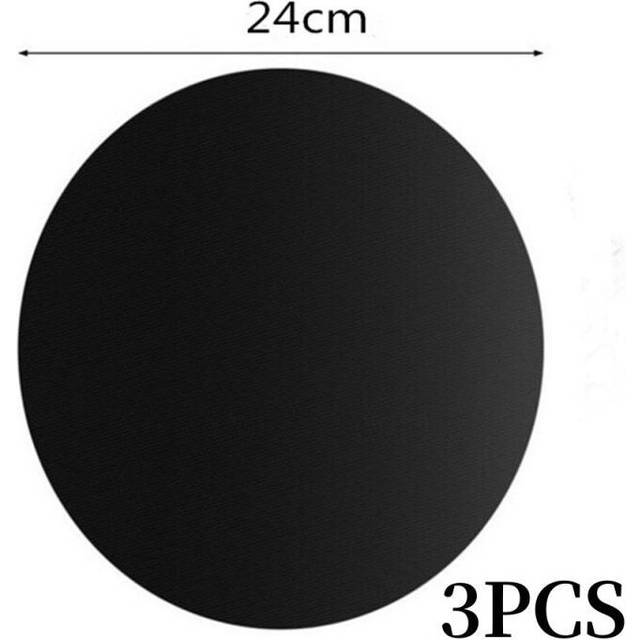 (bbq mat 3pcs) 1/2/3PCS Round Non-stick BBQ Grill Mat Baking Mat Barbecue Tool Cooking