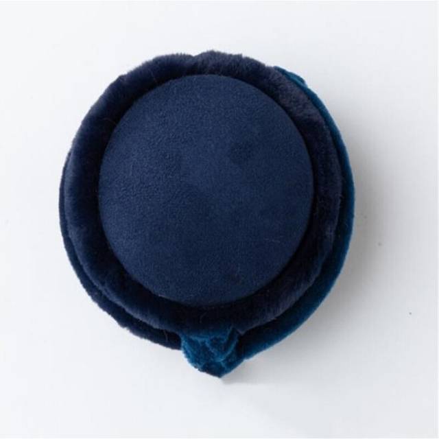 (E015 New Navy) INDJXND Unisex Warm Ear Puff Winter For Women Men Girls Headband Round