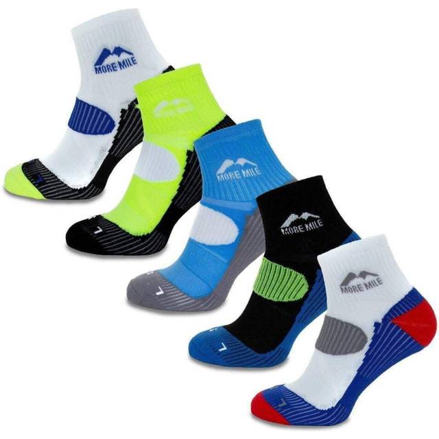 More mile mens london 5 pack cushioned running socks padded sports ankle sock