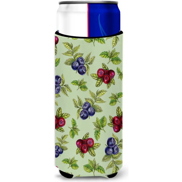 Caroline's Treasures BB5208MUK Berries In green Michelob Ultra Hugger For Slim Cans  Slim Can  Multicolor