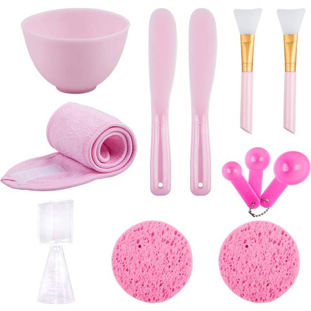 Sonku Facemask Mixing Bowl Set  Silicone DIY Face Mask Tool Kit with Facial Mask Bowl Silicone Brush Spatula Measuring Spoons Measuring Cup Sponge Mak
