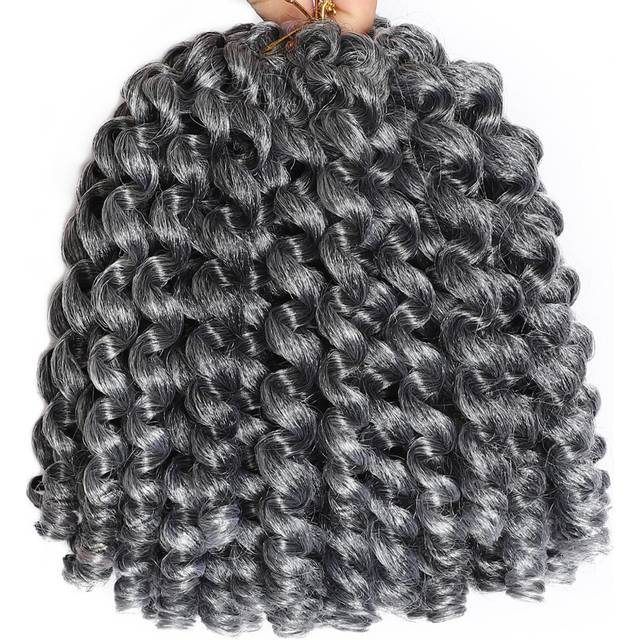 8 Inch 5 Pcs Wand Curl Crochet Hair Jamaican Bounce Crochet Hair Short Curly Braids Hair Curly Crochet Hair for Black Women 20 Roots/Pack