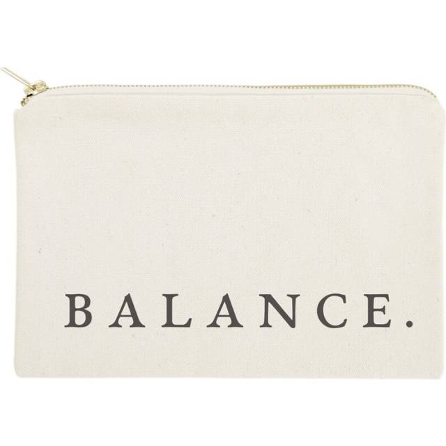 The Cotton & Canvas Co. Balance Cosmetic Bag and Travel Make Up Pouch