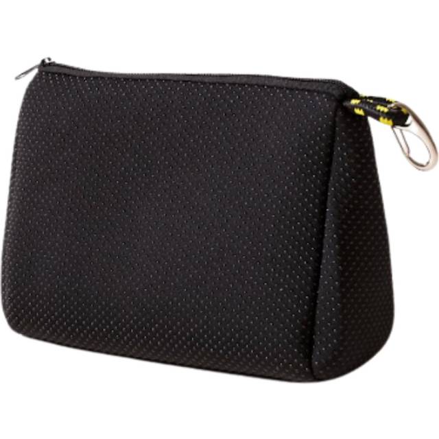 POPUPS Large Makeup Bag with Zipper  Black - Waterproof Neoprene Cosmetic Bag 7.7 x 10.75 x 5 inches