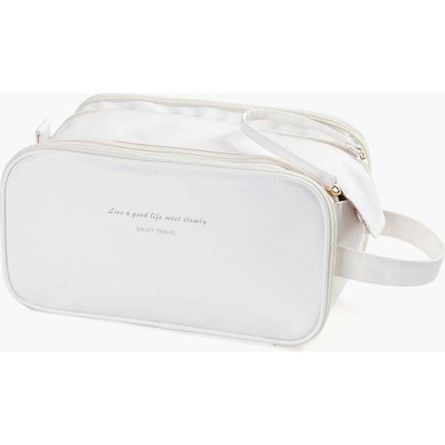 (White, One size) 100% New Upgraded Small Makeup Bag for Purse Travel Makeup Pouch Mini Cosmetic Bag for Women