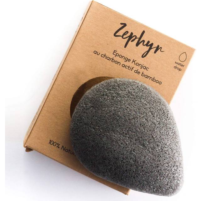 Konjac Sponge Zephyr - Natural Sponge with activated bamboo charcoal