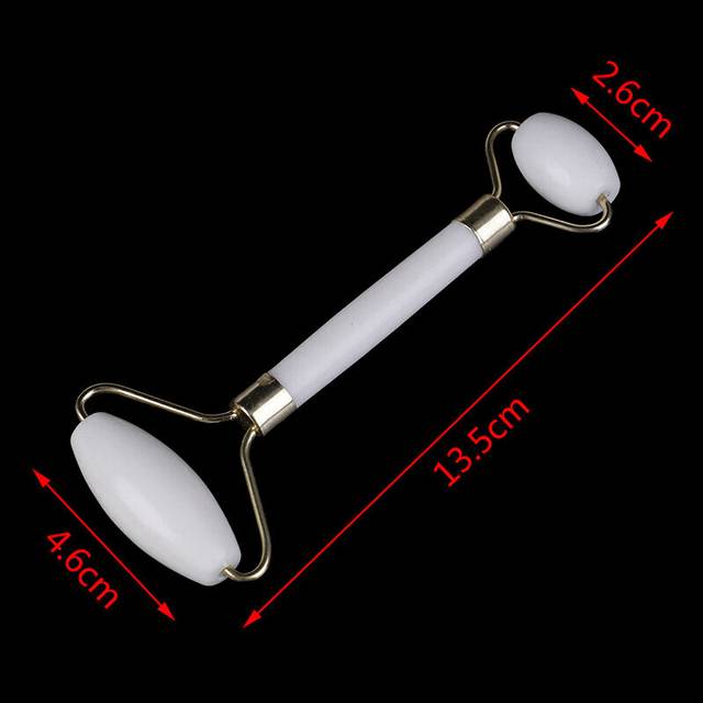 (a-Auburn) Natural Face Beauty Massage Tool Double Head Face Massage Roller Jade Face Slimming Body Head Neck Nature a Device 3 Style