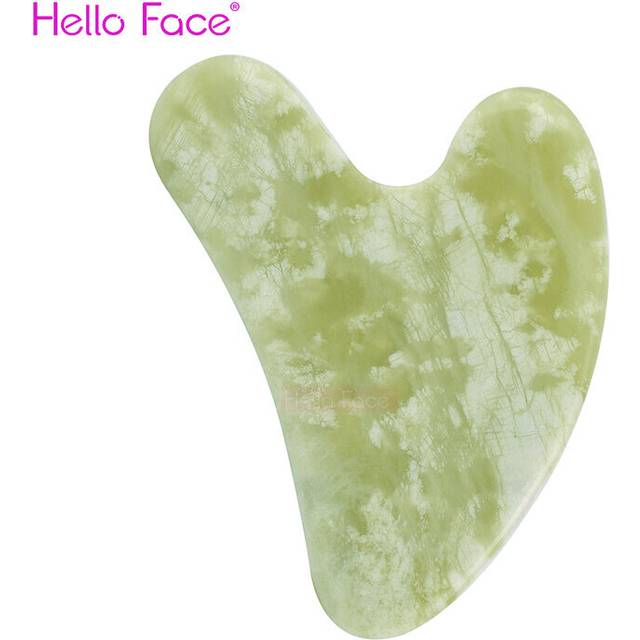 (a-new jade no box) Genuine Gua Sha Massage Tool Natural Jade Amethyst Massager Scrapers Tools Jade Stone Board For Face Neck Back Body Tool SPA