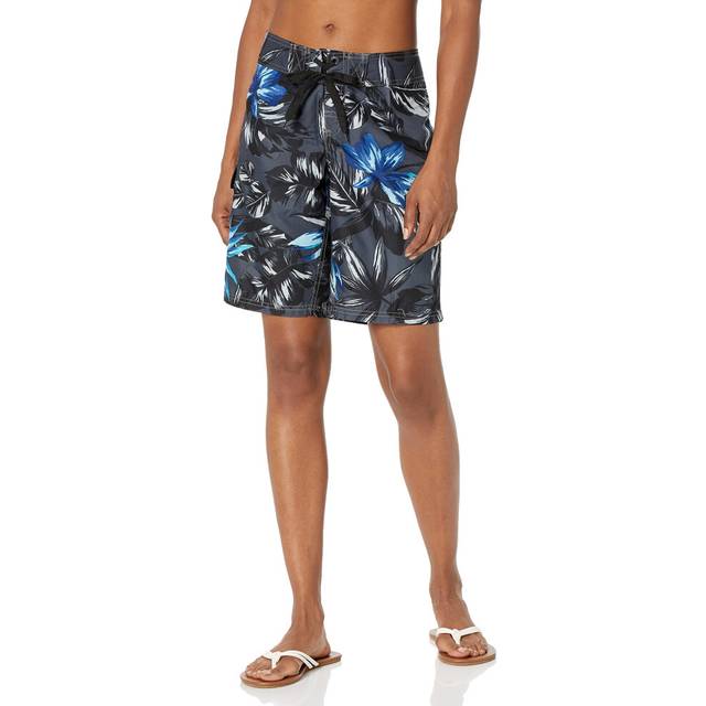 Kanu Surf Women's Marina UPF 50+ Active Swim Board Shorts (Reg & Plus Sizes)  Hayley Charcoal  14
