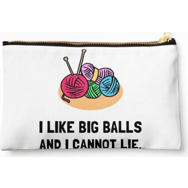 Makeup Bag Big Knitting Balls Cosmetic Organizer Tyvek Paper Bags Zipper Pouch