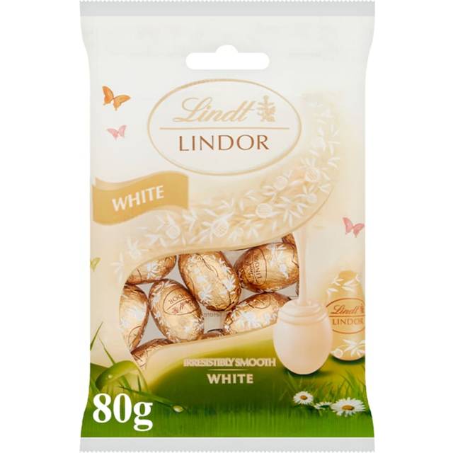 Lindt Lindor White Chocolate Easter Mini Eggs Bag 80g
