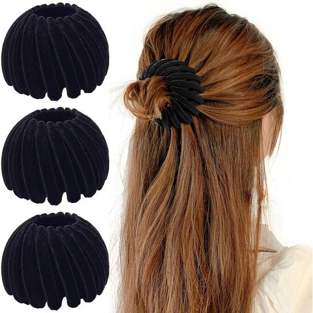 Birds Nest Hair Clips for Women Black 3PCS