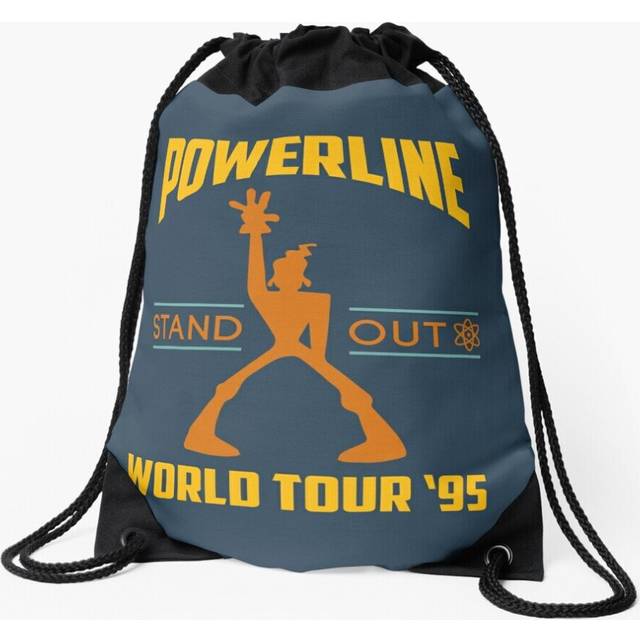 Drawstring Bag Powerline Stand Out World Tour '95 Sport Gym Shoe Backpack