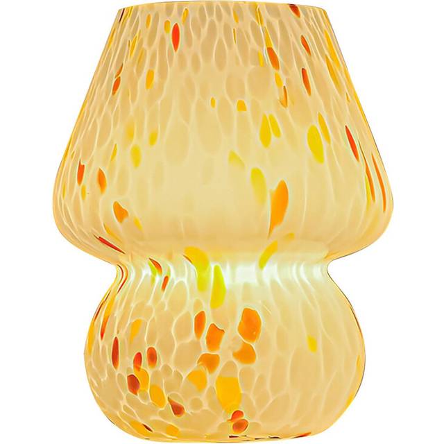 (Multicolor, One size) Hot Sale Kid Bedside Table Lamp,glass Led Mushroom Night Lamps, Desert Swirl Veins Style Decor